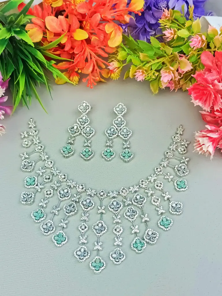 Diamond Necklace and Earring Set